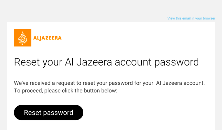 Reset Password Email
