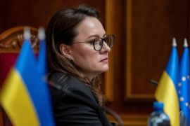 Newly-appointed Ukrainian Prime Minister Yulia Svyrydenko attends a session of Ukrainian parliament in Kyiv, Ukraine, on July 17, 2025 [Andrii Nesterenko/Reuters]