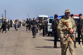 This handout picture released by the official Syrian Arab News Agency shows Syrian security forces deploying in Suweyda on July 14, 2025, following clashes between Bedouin tribes and local fighters in the predominantly Druze city that killed 37 people, according to the Syrian Observatory for Human Rights [SANA via AFP]